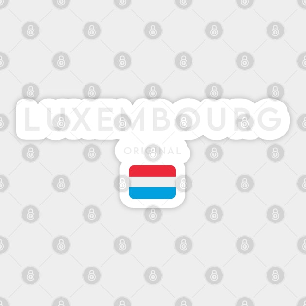 Luxembourg flag, louxembourger flag Sticker by eka123